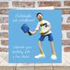 Funny Pickleball Birthday Card for Him - Polymer Clay Art by Erica Sturla - Pickleball Card UK