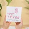 Personalisable 3rd Birthday Card For Girl Three Year Old Birthday Card Custom Card For Third Birthday For Girl Happy 3rd Birthday Card - Square (5.5x5.5) / Blank Inside