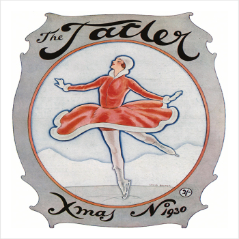 Tatler Christmas Cover 1930 - a 17.5 x 12.5cm Christmas Card from Holy Mackerel's Alternative Image Range of Festive Designs.