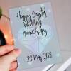 Personalised Crystal (15th/15 year) anniversary card: Personalised with date (Size A6/A5/A4/Square 6x6") - A6: Single card