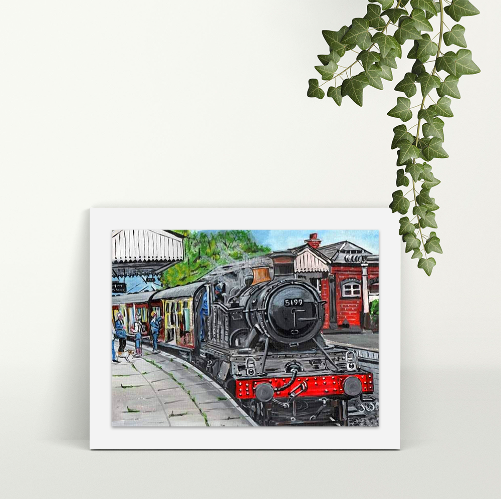 Train - A4 Print - Mounted
