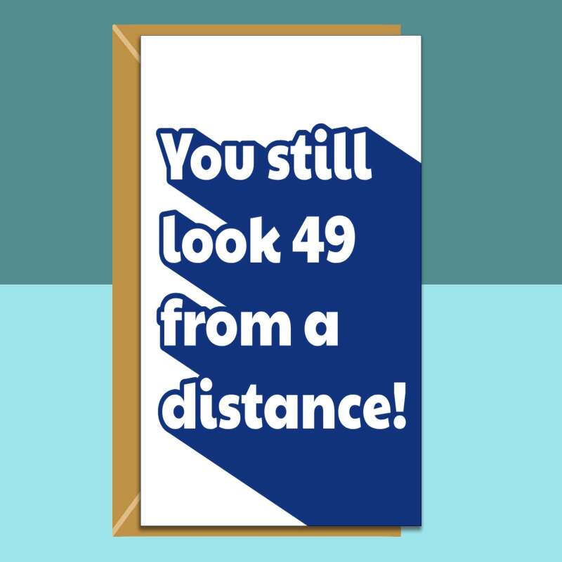 Funny 50th Birthday Card - Personalised inside if required - For Him or For Her - Perfect greetings card for someone turning 50 years old - Blank inside - Regular - Matte