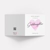 Goddaughter birthday card personalised pink heart design custom name handmade minimalist greeting - Smooth No Message - Kraft Brown