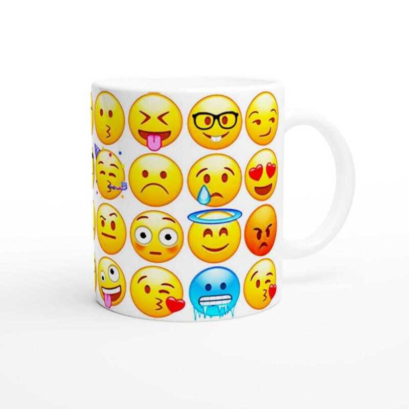 Emoji Face Mug - Ceramic White