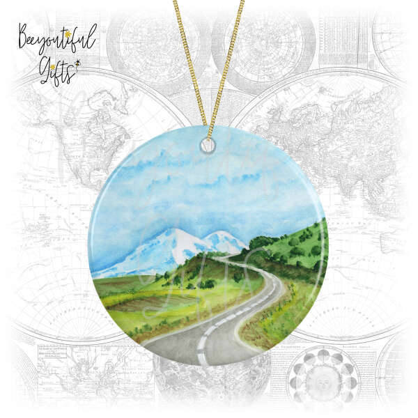 Travel Ceramic Decoration - Watercolour Road Trip