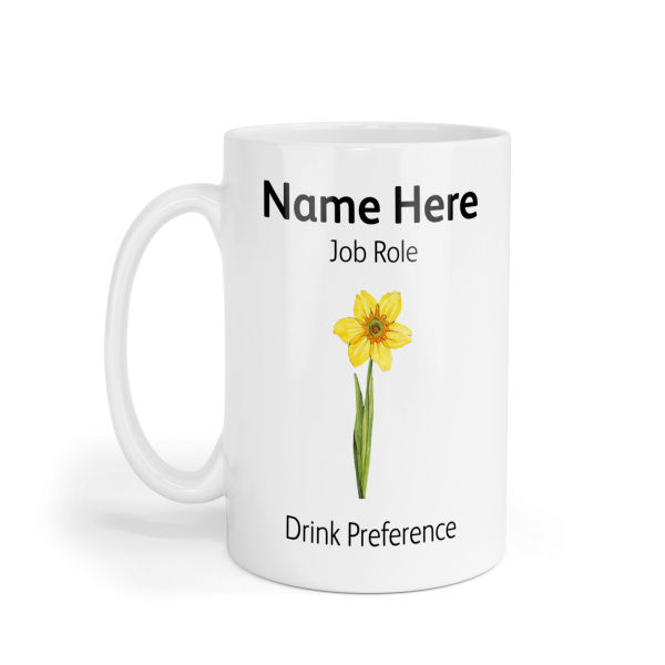 Personalised Ceramic Mug - Daffodil