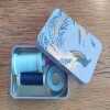 Craft Travel Tin | Travel Sewing Tin - Green Leopard