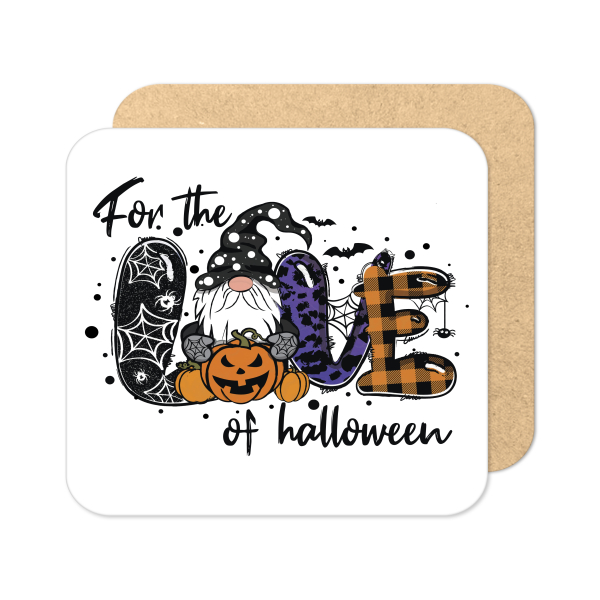 Halloween Coaster - Gnome Themed For The Love of Halloween - Standard Wooden Coaster