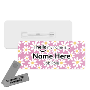 Name Badge - Daisies Hello My Name is... - Pink