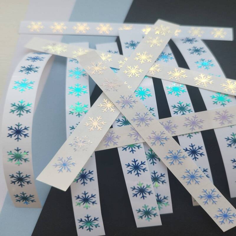 Snowflake Stickers, Blue & Opal Mix, 100 Stickers total