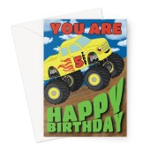 5 Year Old Monster Truck Birthday Card