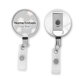 Personalised Metal ID Reel - Brightly Coloured Half Rainbow