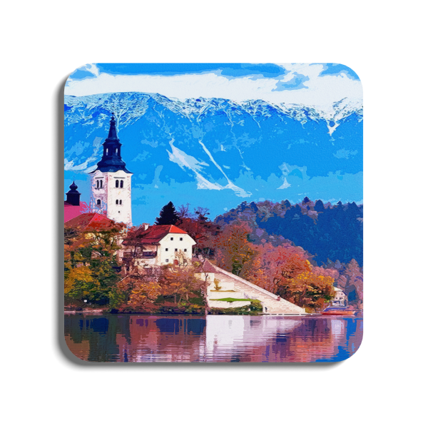 Lake Bleed - Slovenia | Global Artwork Wooden Coaster