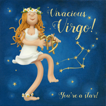 Star Sign Zodiac Birthday Card - Virgo - Holy-Mackerel