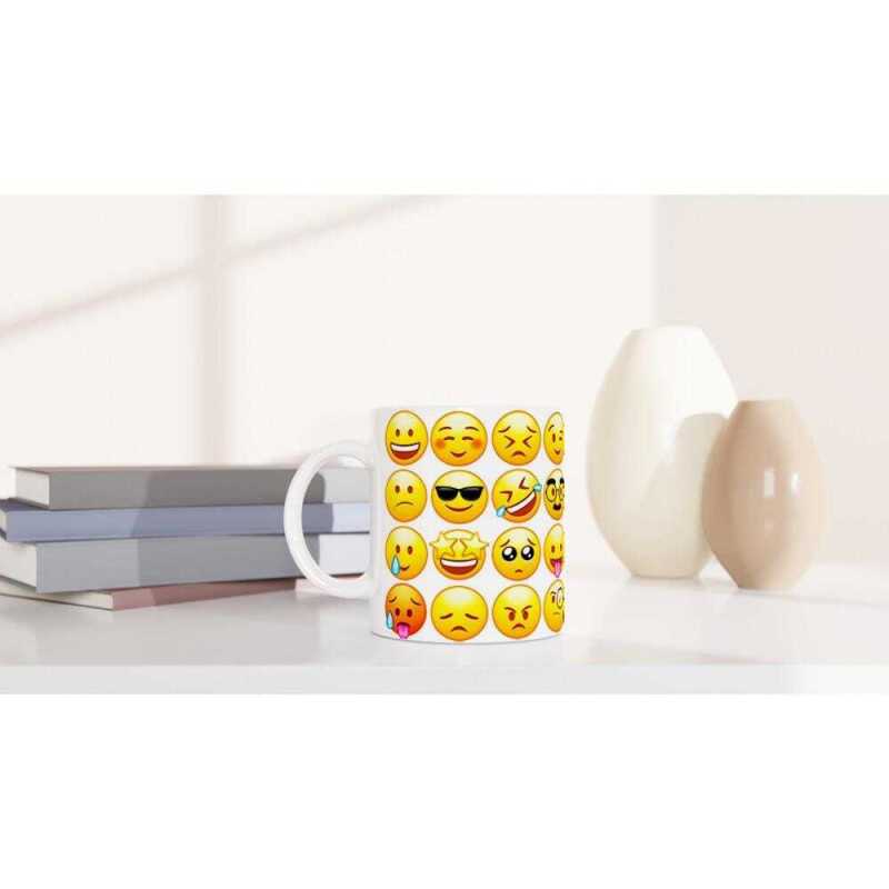 Emoji Face Mug - Ceramic White