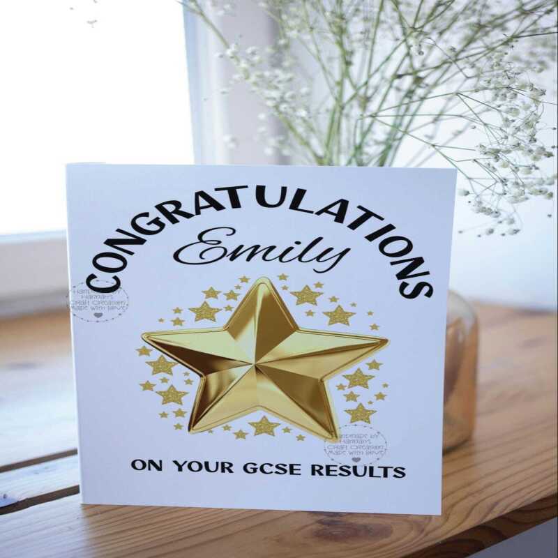 Whimsical Handmade Congrats Card - Celebrate Your Victory - GCSE RESULTS