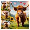 Sunflower Highland Cow - instant downloads