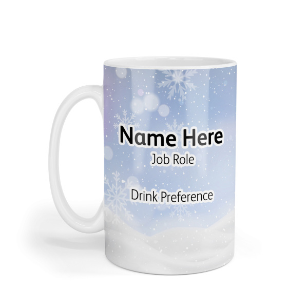 Personalised Ceramic Mug - Falling Snowflake