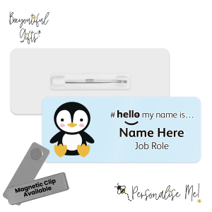 Name Badge - Cute Arctic Animal Corner Hello My Name is... - Penguin 1