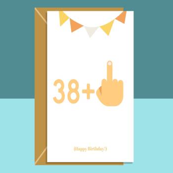 Funny 39th Birthday Card - For Him or For Her - Middle Finger Sarcastic Cheeky Card - For someone turning 39 years old.