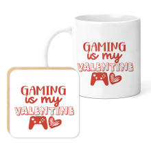 Valentine Mug & Coaster Set - Gaming Is My Valentine