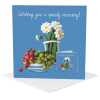 Wishing you a speedy recovery, get well soon card - designed by Erica Sturla - 15cm square and blank inside, made in the UK
