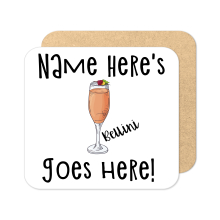 Personalised Cocktail Coaster - Hand Drawn Bellini