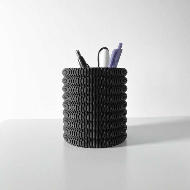 The Lonu Pen Holder | Desk Organizer and Pencil Cup Holder - Matte Dark Green