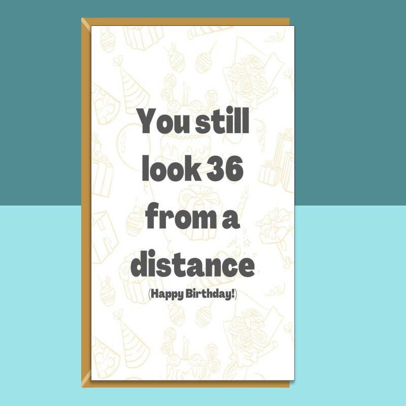 37th Birthday Funny Card - For him or for her - Personalised inside if required - Ideal birthday card for someone turning 37 years old - Blank inside
