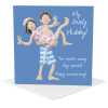 Lovely hubby anniversary card - designed by Erica Sturla - 15cm square and blank inside, made in the UK