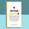 Funny Boyfriend Birthday Card - Personalised - Steals the Duvet - For Him - BF - On his birthday - From Girlfriend or Boyfriend - Blank inside - Regular