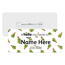 #hello my name is... Name Badge - Christmas Trees