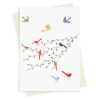 Birds on the branch greeting card -  designed by Eloise Hall - 15.7 x 11cm and blank inside, made in the UK