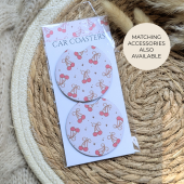 Cherries & Bow Car Coasters