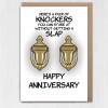 Here's a pair of knockers you can stare at without getting a slap funny, rude, breasts, boobs, tits, anniversary card Size A6/A5/A4/Square - A6: Single card