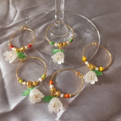 Wine Glass Charms Lily of the Valley