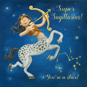 Holy Mackerel Star Sign Zodiac Birthday Card - Sagittarius