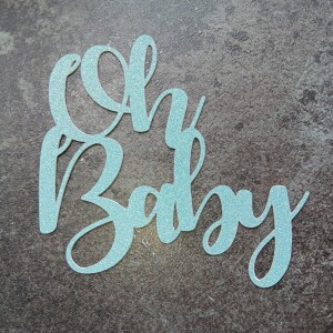 Delicate Card Cake Topper - Oh Baby