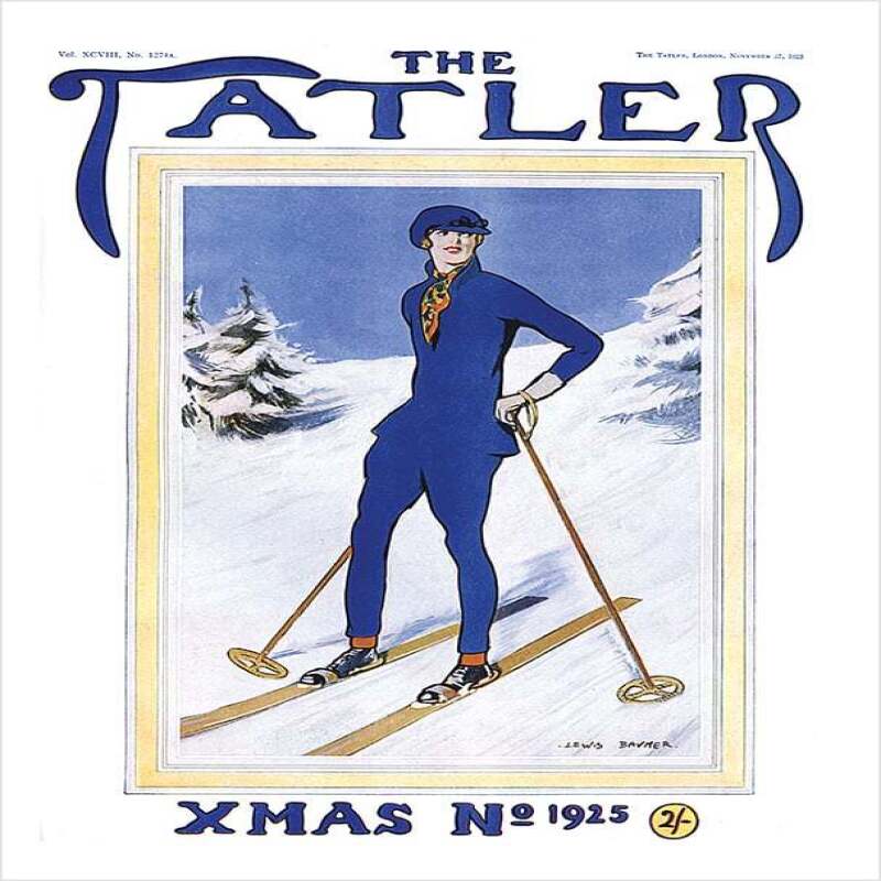 Tatler Christmas Cover 1925 - a 17.5 x 12.5cm Christmas Card from Holy Mackerel's Alternative Image Range of Festive Designs.