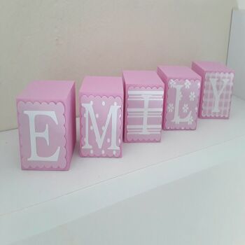 Personalised baby blocks,wood name blocks,new baby girl gift (MIN 3 ORDER)