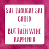 Holy Mackerel wine happened funny greetings card - from the Frankly My Dear humour and celebrations range - 15cm square and blank inside for your message - made in the UK