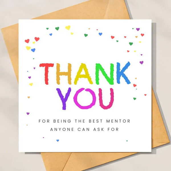 Thank You Card - Thank You For Being The Best Mentor Anyone Can Ask For - Standard Smooth Card