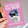 Funny laundry birthday card for mum, mom or dad: You would wash 500 piles and I would make 500 more (Size A6/A5/A4/Square 6x6") - A6: Single card - Blue