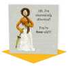 Excessively diverted, funny Jane Austen themed birthday card - designed by Erica Sturla - 15cm square and blank inside, made in the UK