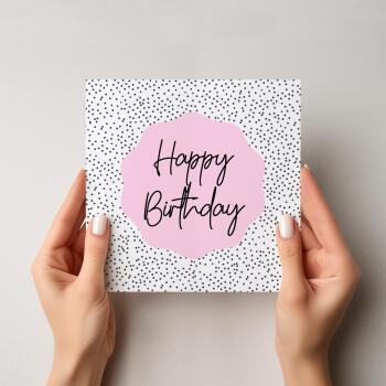 Happy Birthday Card, Girly Birthday Card