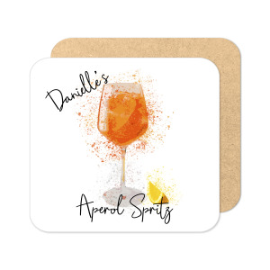Personalised Aperol Spritz Coaster with Splash Effect