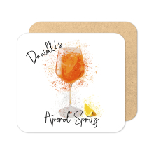 Personalised Aperol Spritz Coaster with Splash Effect