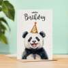 Birthday Card For Him or Her Of A Panda Illustration For Him or Her Birthday Gift - Portrait (5x7) / Blank Inside