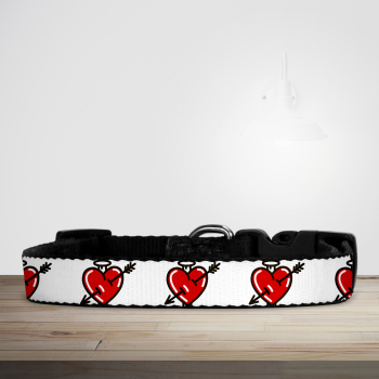 Valentine's Day Hearts & Daggers Dog/Puppy Collar