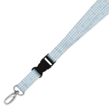 Double Breakaway Lanyard - Pastel Gingham Moon & Stars